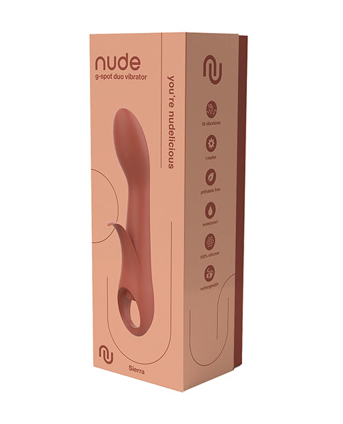 NUDE Sierra Rechargeable G Spot Duo Vibrator Peach JLD 