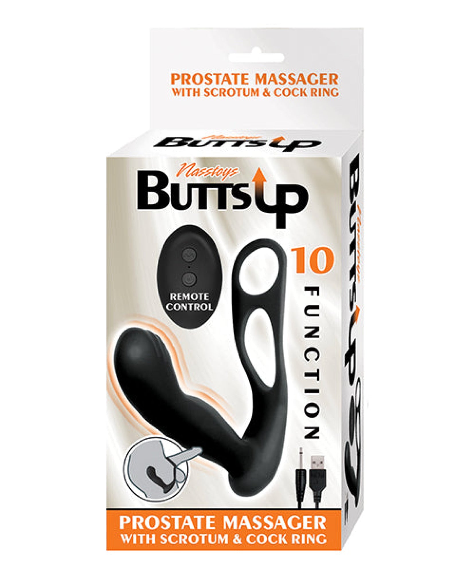 Butts Up Prostate Massager W-scrotum & Cockring - Black – JLD