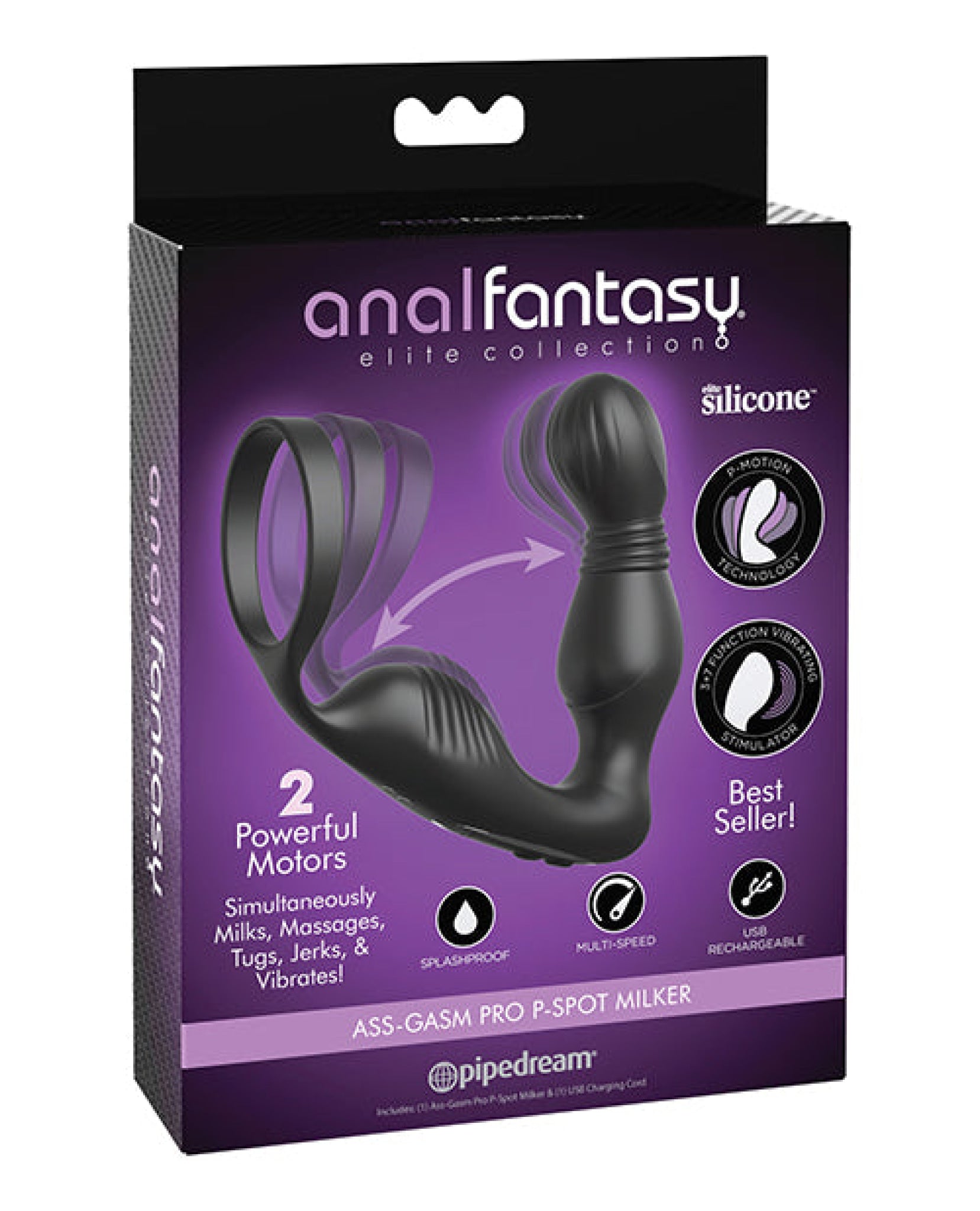 Anal Fantasy Elite Collection Ass-gasm Pro P Spot Milker - Black – JLD