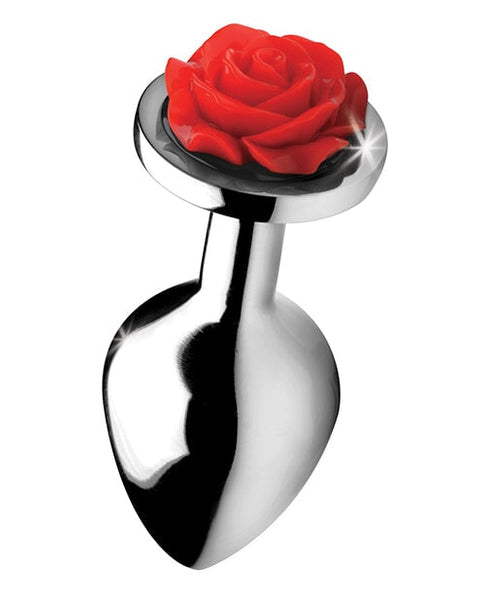 Bootysparks Red Rose Anal Plug Silver Joy Love Dolls