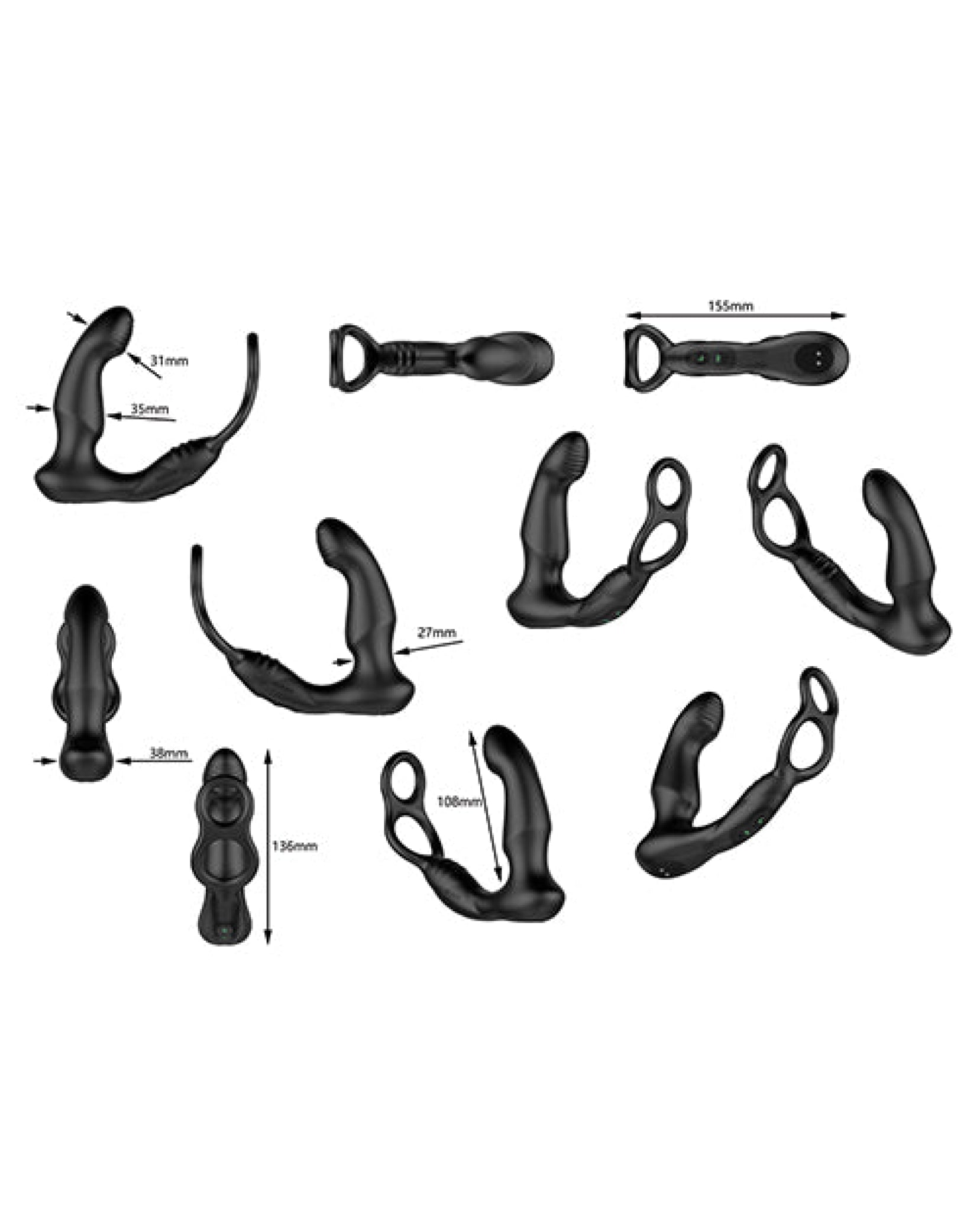 Nexus Simul8 Wave Dual Cock Ring Prostate Massage Black Jld