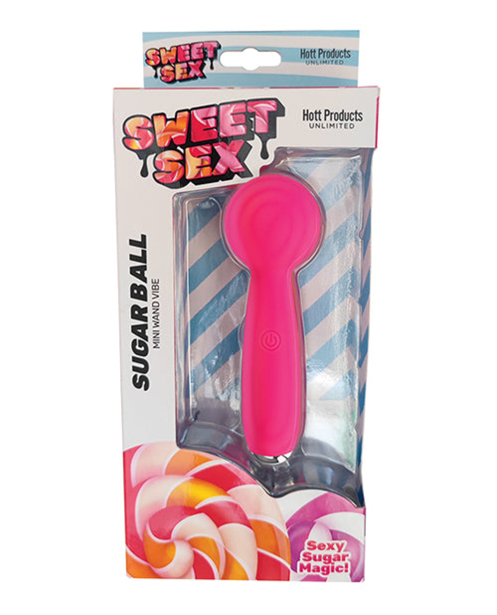 Sweet Sex Sugar Ball Mini Wand Vibe - Magenta Hott Products